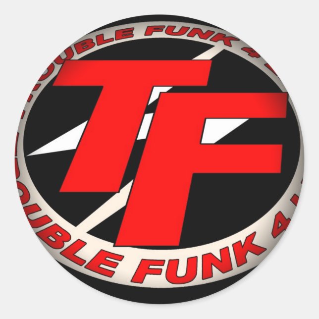 Pegatina Redonda Pegatinas de la ronda negra de moda (Anverso)