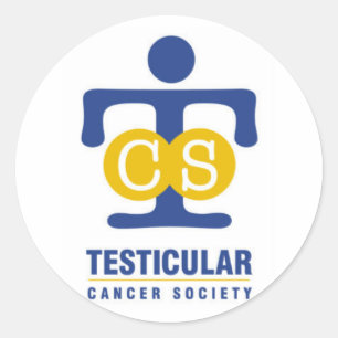 Pegatina Redonda Pegatinas de la Sociedad del Cáncer Testicular
