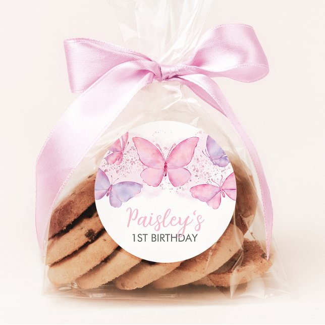 Pegatina Redonda Pegatinas de la tarta de cumpleaños del partido ma (Subido por el creador)