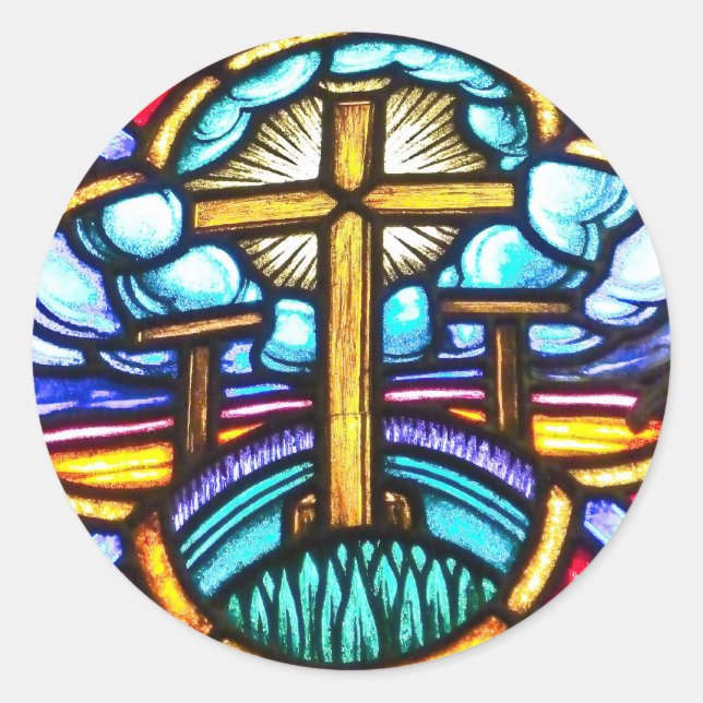 Pegatina Redonda Pegatinas de la ventana de vidrio contenido (Anverso)