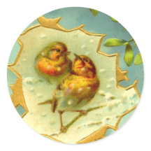 Pegatinas de las Aves de Nieve de Navidad