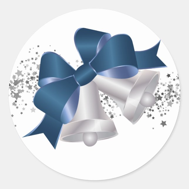 Pegatina Redonda Pegatinas de las campanas navidades (Anverso)