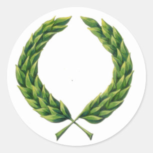 Pegatina Redonda Pegatinas de Laurel Wreath