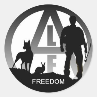 Pegatina Redonda Pegatinas de Libertad del Frente de Liberación Ani