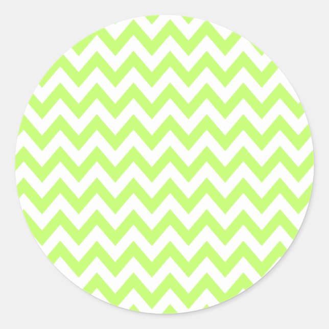 Pegatina Redonda Pegatinas de Lime Chevron (Anverso)