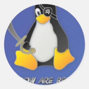 Pegatina Redonda Pegatinas de Linux