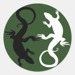 Pegatina Redonda Pegatinas de Lizard Pegatinas de arte reptiles de