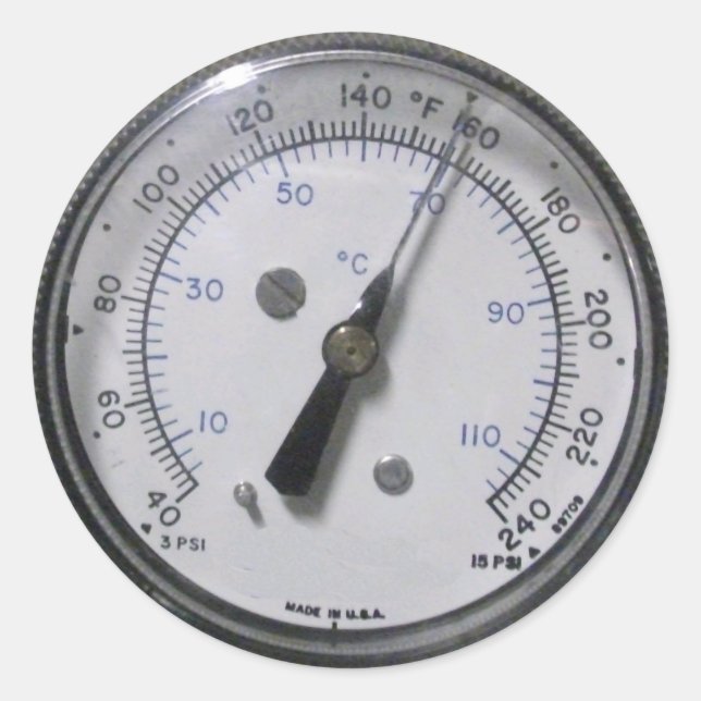 Pegatina Redonda Pegatinas de los indicadores de presión (Anverso)