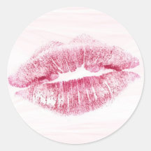 Pegatinas de los Lips de Beso Rojo