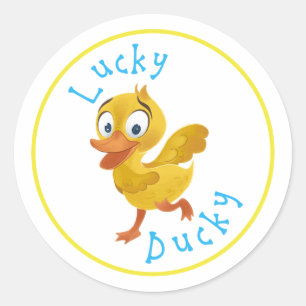 Pegatina Redonda Pegatinas de Lucky Ducky