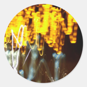 Pegatina Redonda Pegatinas de luz abstracta