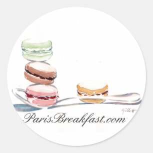 Pegatina Redonda Pegatinas de Macarons