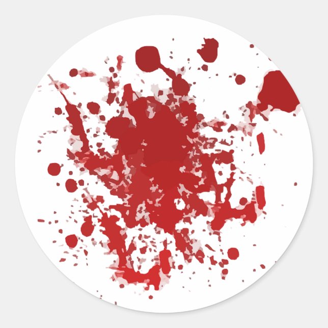 Pegatina Redonda Pegatinas de manchas de sangre para Halloween (Anverso)