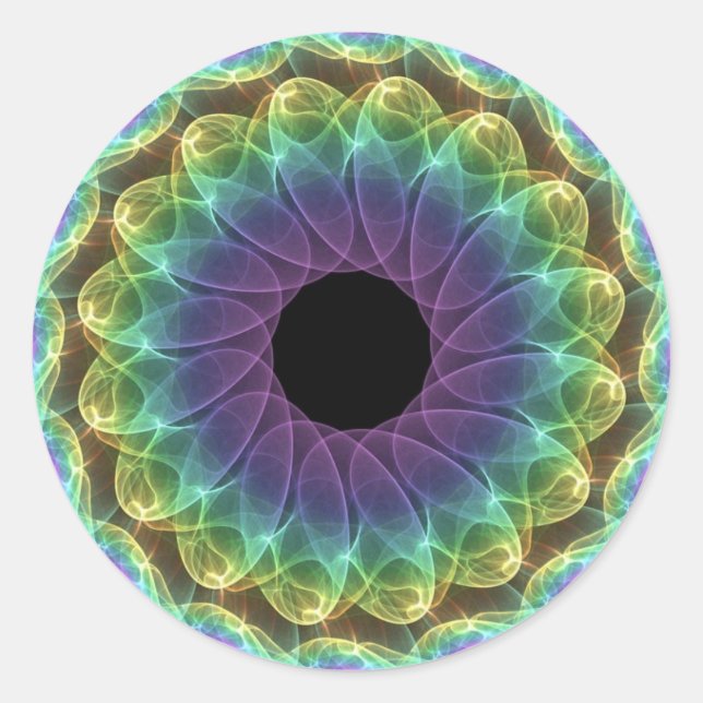 Pegatina Redonda Pegatinas de Mandala C02 (Anverso)