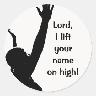 Pegatina Redonda pegatinas de manos levantadas