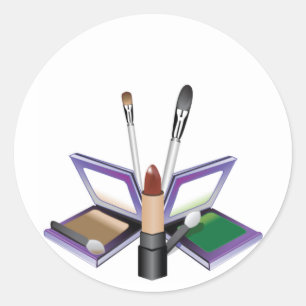 Pegatina Redonda Pegatinas de maquillaje
