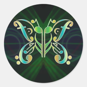 Pegatina Redonda Pegatinas de marionetas