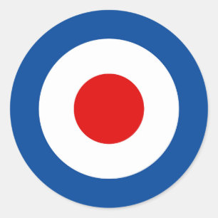 Pegatina Redonda Pegatinas de Mod Roundel de 1,5"