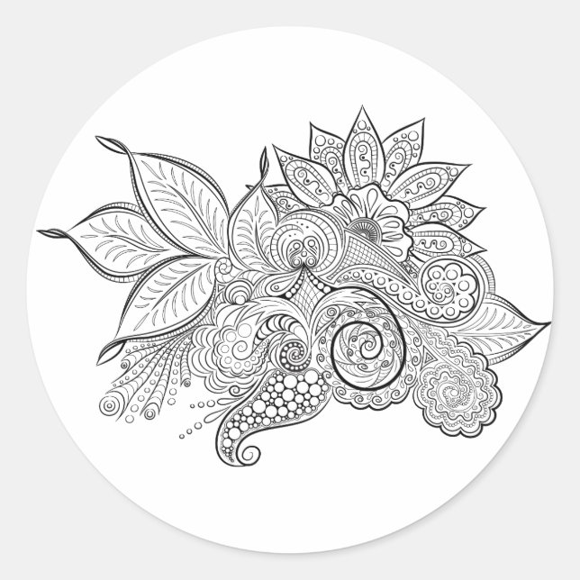 Pegatina Redonda pegatinas de momentos tranquilizadores (Anverso)