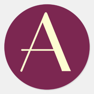 Pegatina Redonda Pegatinas de monograma