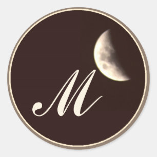 Pegatina Redonda Pegatinas de monograma