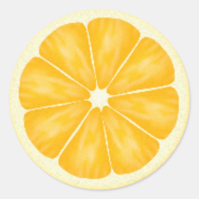 Pegatina Redonda Pegatinas de naranja Slice (Anverso)