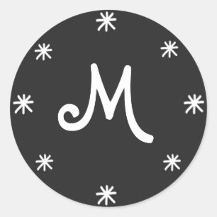 Pegatina Redonda Pegatinas de navidad alegre - Negro