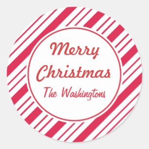 Pegatina Redonda Pegatinas de Navidad con menta