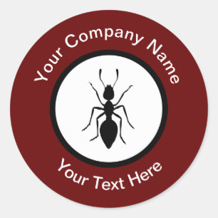 Pegatina Redonda Pegatinas de negocio del exterminador de control d