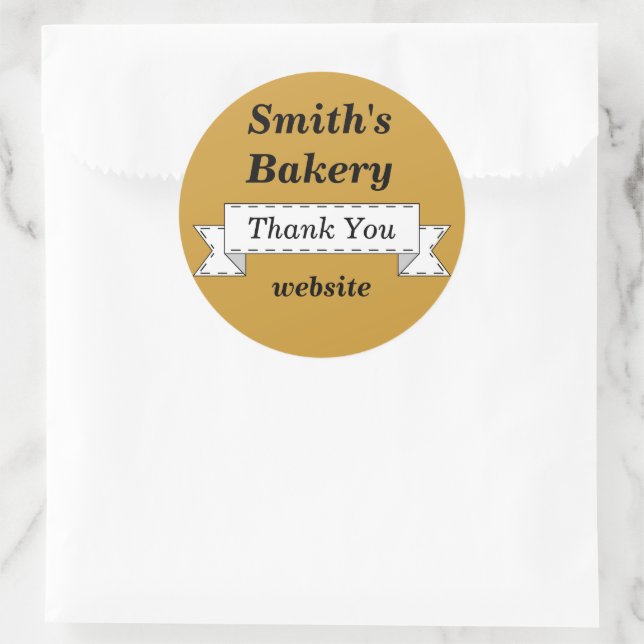 Pegatina Redonda Pegatinas de negocios clásicos (Bolso)