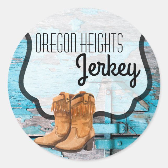 Pegatina Redonda pegatinas de negocios de 20 a 1,5" Puerta B de la  (Anverso)