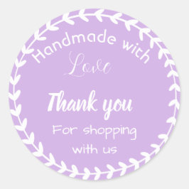 Pegatina Redonda Pegatinas de negocios de diseño de fronteras.