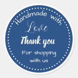 Pegatina Redonda Pegatinas de negocios de diseño de fronteras