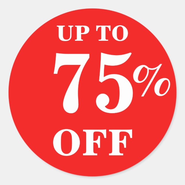 Pegatina Redonda Pegatinas De Negocios De Venta En Ligero Brillante (Anverso)