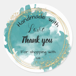 Pegatina Redonda Pegatinas de negocios ecológicos del mar