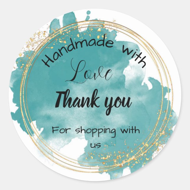 Pegatina Redonda Pegatinas de negocios ecológicos del mar (Anverso)