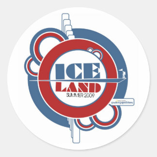 Pegatina Redonda PEGATINAS de NGSE Islandia 2009