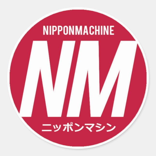 Pegatina Redonda Pegatinas de Nipponmachine (Anverso)