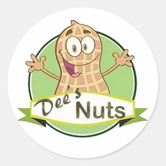 Pegatina Redonda Pegatinas de nueces de Dee