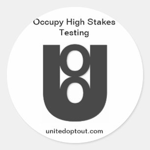 Pegatina Redonda Pegatinas de Occupy Testing