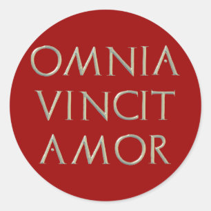 Pegatina Redonda Pegatinas de Omnia Vincit Amor
