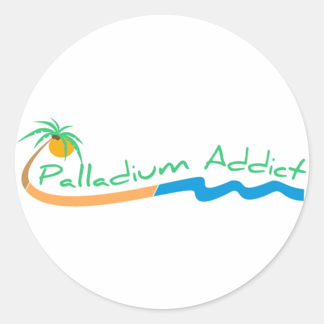 Pegatina Redonda Pegatinas de Palladium Addict (Anverso)