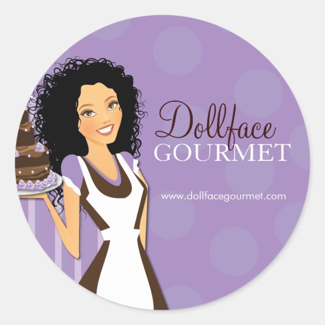 Pegatina Redonda Pegatinas de panadería (Anverso)