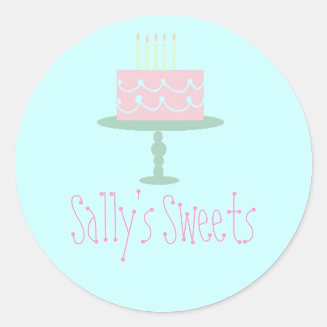 Pegatina Redonda Pegatinas de panadería (Anverso)