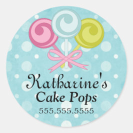 Pegatina Redonda Pegatinas de panadería Cake Pops