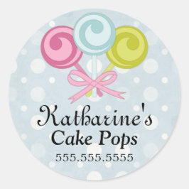 Pegatina Redonda Pegatinas de panadería Cake Pops