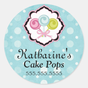 Pegatina Redonda Pegatinas de panadería Cake Pops