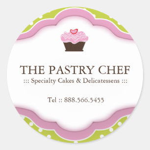 Pegatina Redonda Pegatinas de panadería decorativa