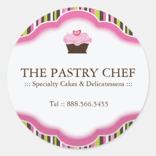 Pegatina Redonda Pegatinas de panadería decorativa