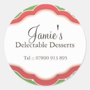 Pegatina Redonda Pegatinas de panadería decorativa